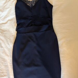 Windsor Black Lace Mini Dress